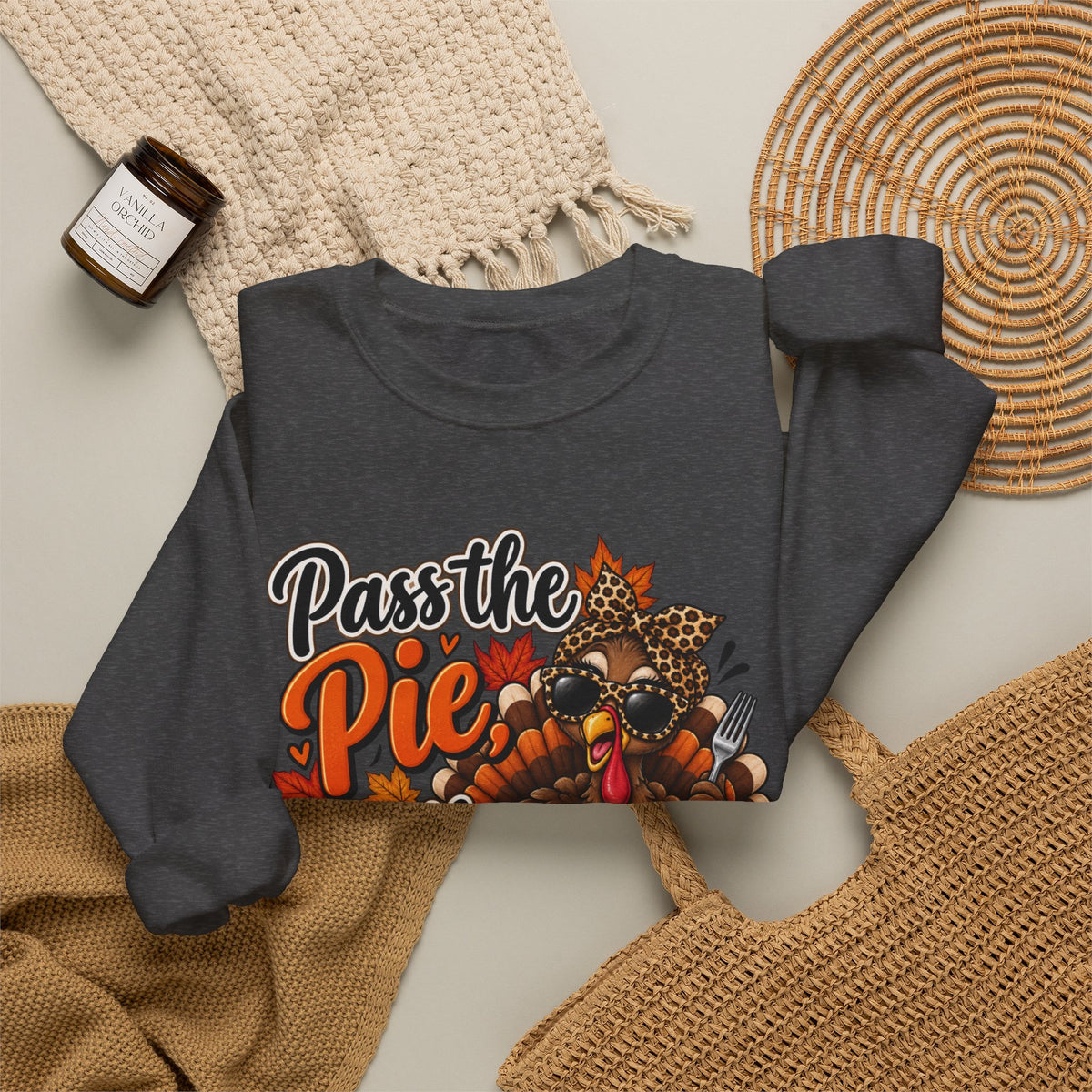 Pass the Pie, Skip the Small Talk Thanksgiving Crewneck Sweatshirt