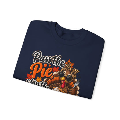 Pass the Pie, Skip the Small Talk Thanksgiving Crewneck Sweatshirt