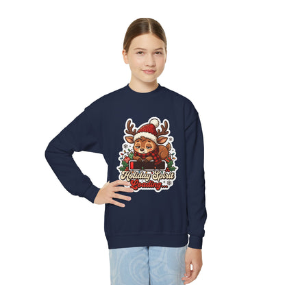 Holiday Spirit Loading Kids Christmas Sweatshirt