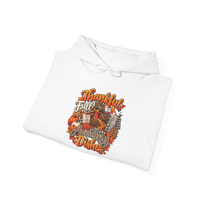 Thankful, Full & Avoiding Dishes Thanksgiving Hoodie