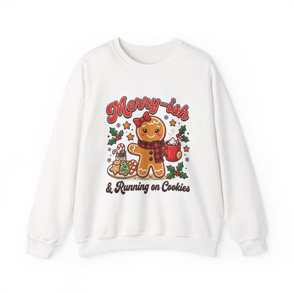 Merry-ish & Running on Cookies Christmas Crewneck Sweatshirt