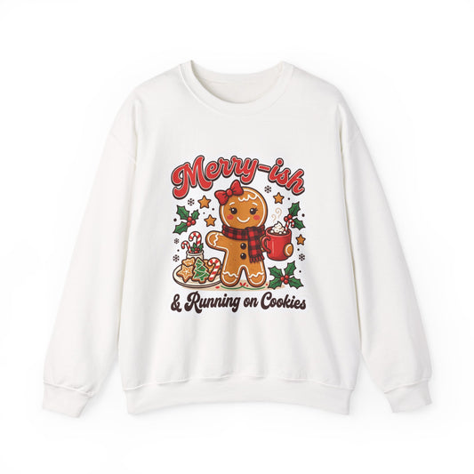 Merry-ish & Running on Cookies Christmas Crewneck Sweatshirt