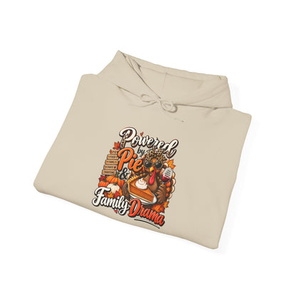 Powered by Pie & Family Drama Thanksgiving Hoodie