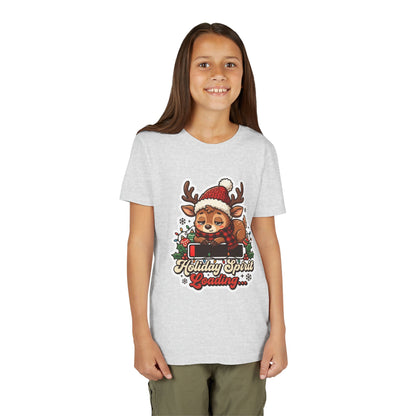 Holiday Spirit Loading Kids Christmas T-Shirt