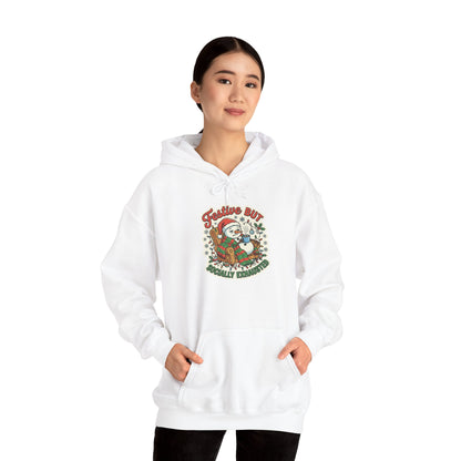 Festive but Socially Exhausted Christmas Hoodie