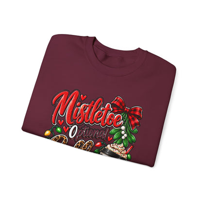 Mistletoe Optional, Coffee Required Christmas Crewneck Sweatshirt