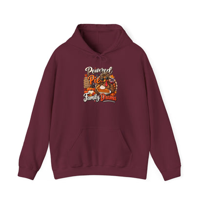 Powered by Pie & Family Drama Thanksgiving Hoodie