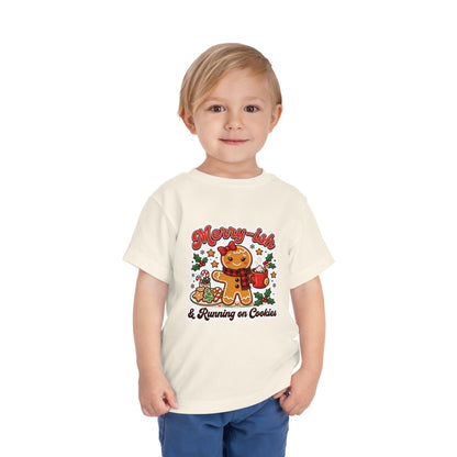 Merry-ish & Running on Cookies Toddler Christmas T-Shirt