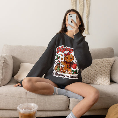 Merry-ish & Running on Cookies Christmas Crewneck Sweatshirt