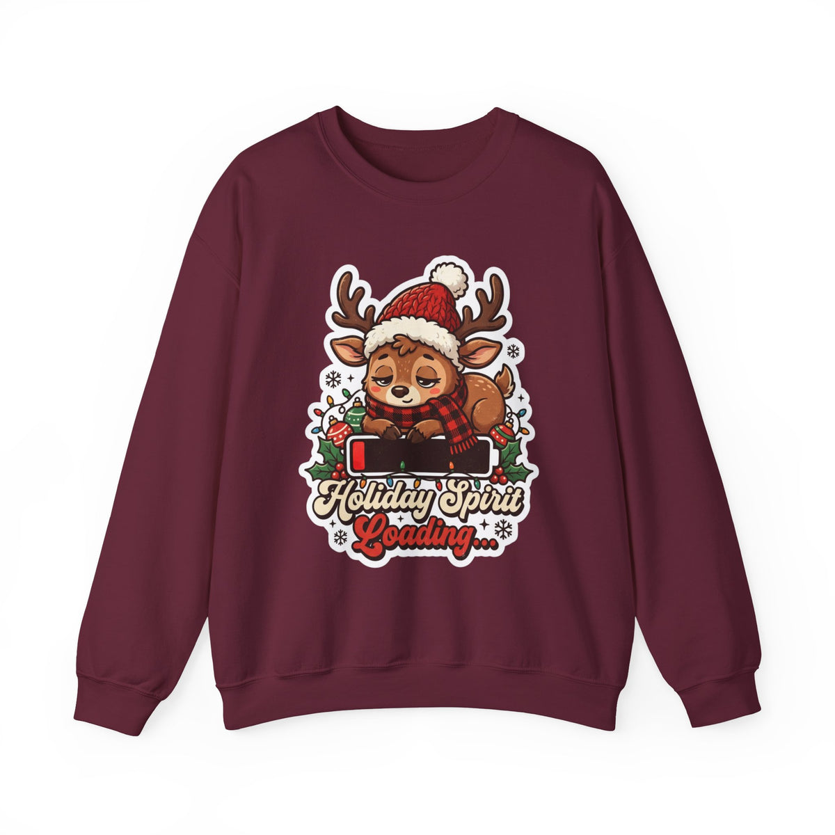 Holiday Spirit Loading Christmas Crewneck Sweatshirt