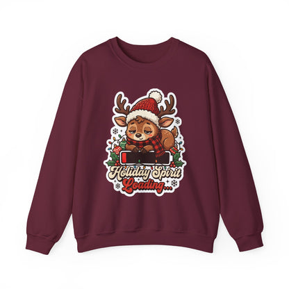 Holiday Spirit Loading Christmas Crewneck Sweatshirt