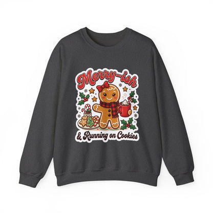 Merry-ish & Running on Cookies Christmas Crewneck Sweatshirt