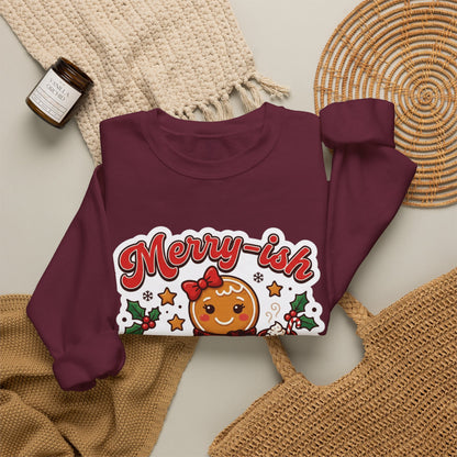 Merry-ish & Running on Cookies Christmas Crewneck Sweatshirt