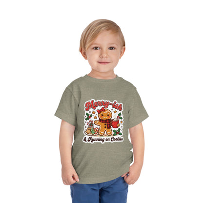Merry-ish & Running on Cookies Toddler Christmas T-Shirt