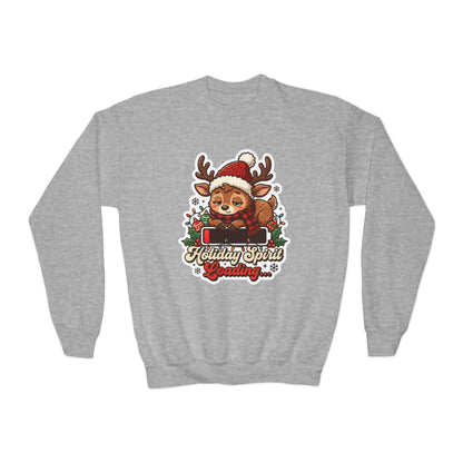 Holiday Spirit Loading Kids Christmas Sweatshirt