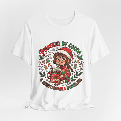 Powered by Cocoa & Questionable Decisions Christmas T-Shirt
