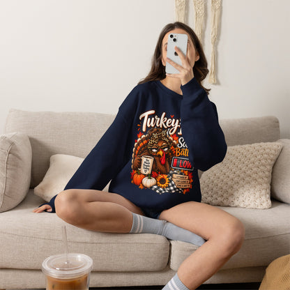 Turkey Day Social Battery: Low Thanksgiving Crewneck Sweatshirt