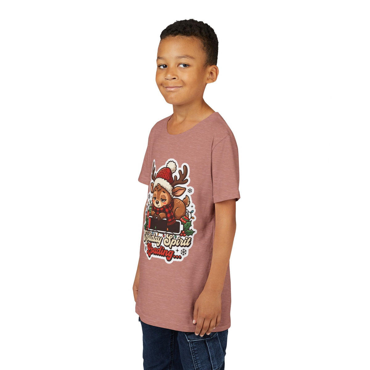 Holiday Spirit Loading Kids Christmas T-Shirt