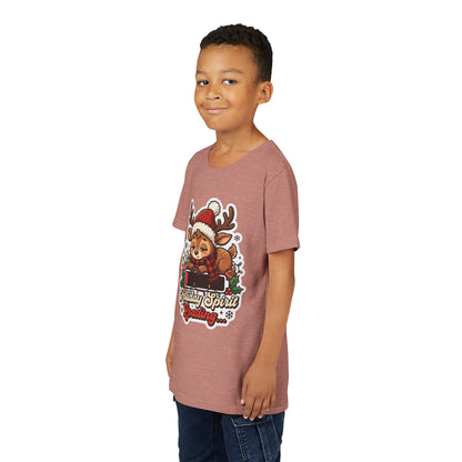 Holiday Spirit Loading Kids Christmas T-Shirt