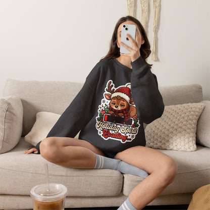 Holiday Spirit Loading Christmas Crewneck Sweatshirt