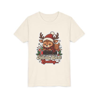 Holiday Spirit Loading Kids Christmas T-Shirt