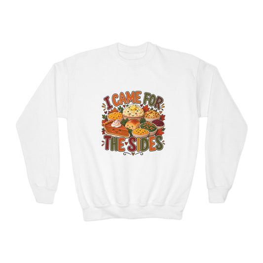 I Came for the Sides Kids Thanksgiving Sweatshirt