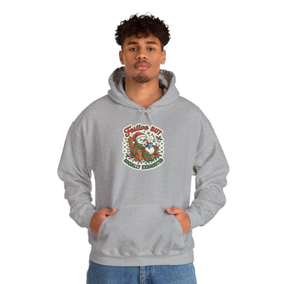 Festive but Socially Exhausted Christmas Hoodie