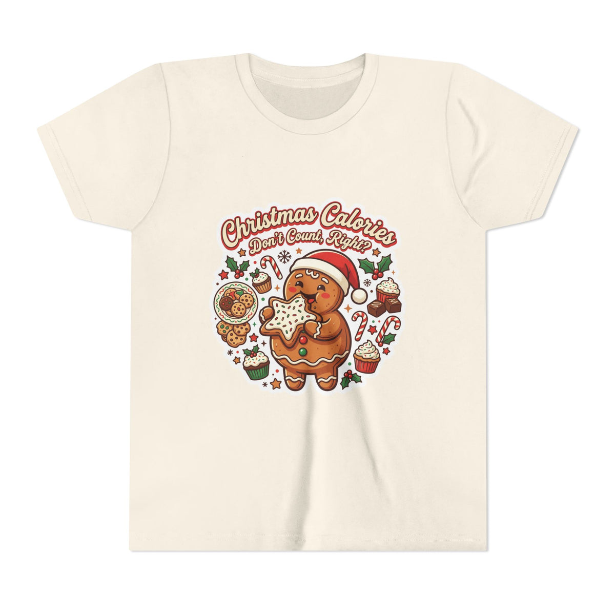 Christmas Calories Don't Count, Right? Kids T-Shirt