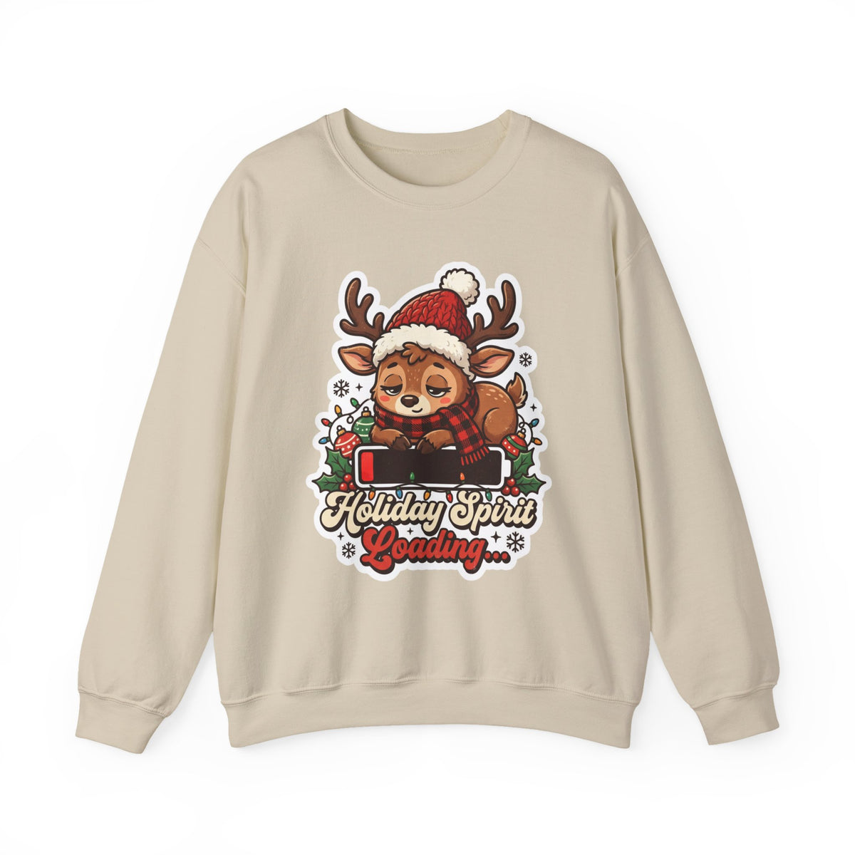 Holiday Spirit Loading Christmas Crewneck Sweatshirt