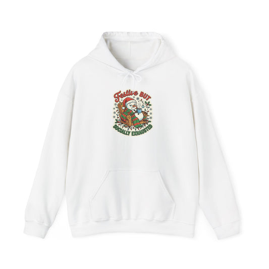 Festive but Socially Exhausted Christmas Hoodie