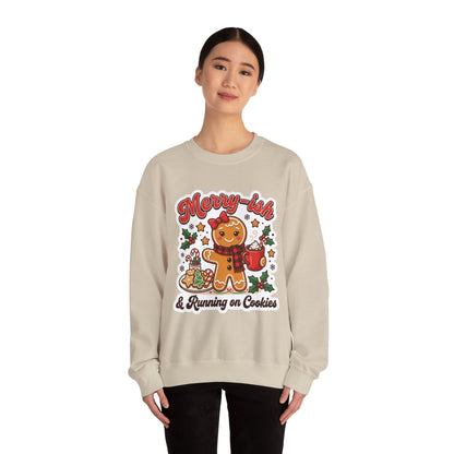 Merry-ish & Running on Cookies Christmas Crewneck Sweatshirt