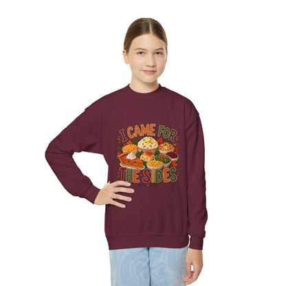 I Came for the Sides Kids Thanksgiving Sweatshirt