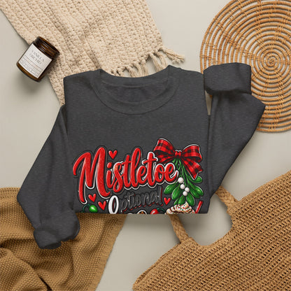 Mistletoe Optional, Coffee Required Christmas Crewneck Sweatshirt