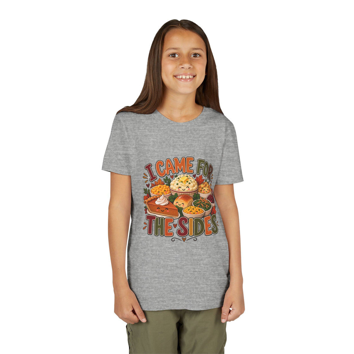 I Came for the Sides Kids Thanksgiving T-Shirt