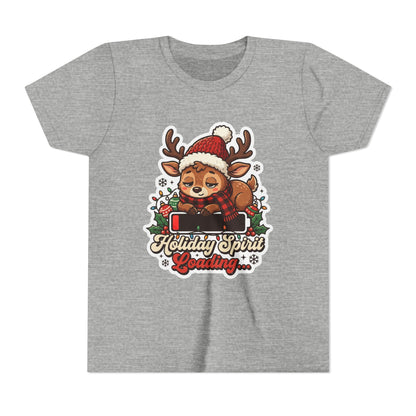 Holiday Spirit Loading Kids Christmas T-Shirt