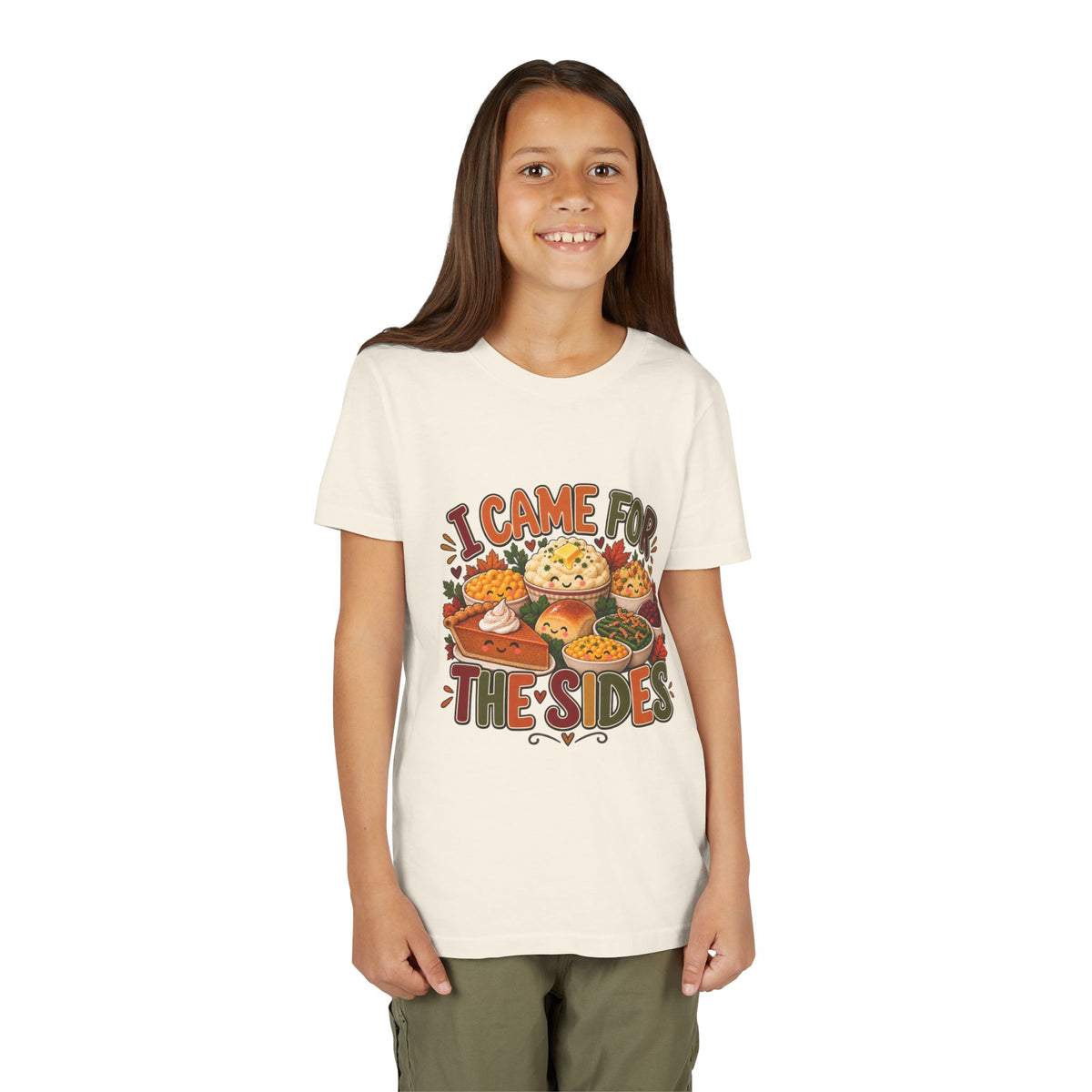 I Came for the Sides Kids Thanksgiving T-Shirt