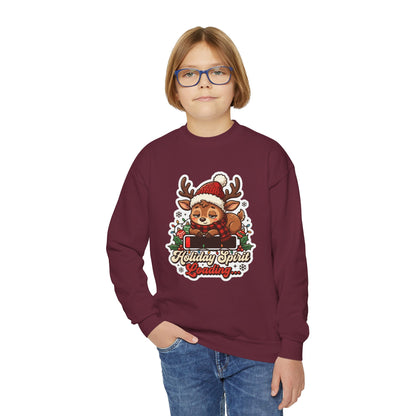 Holiday Spirit Loading Kids Christmas Sweatshirt