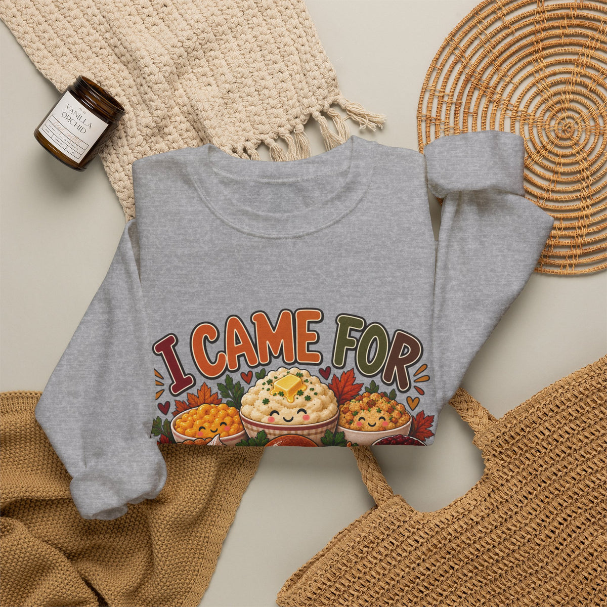 I Came for the Sides Thanksgiving Crewneck Sweatshirt