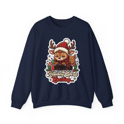 Holiday Spirit Loading Christmas Crewneck Sweatshirt