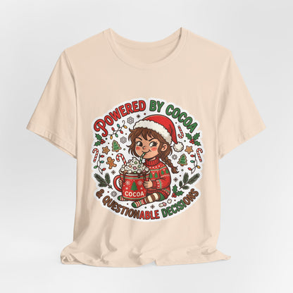 Powered by Cocoa & Questionable Decisions Christmas T-Shirt