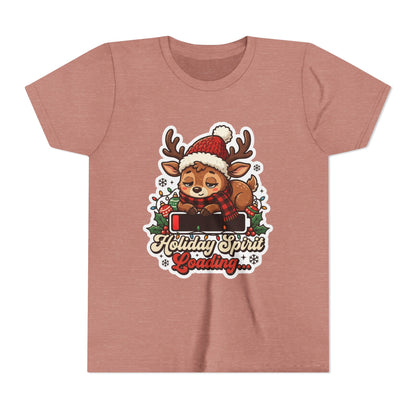 Holiday Spirit Loading Kids Christmas T-Shirt