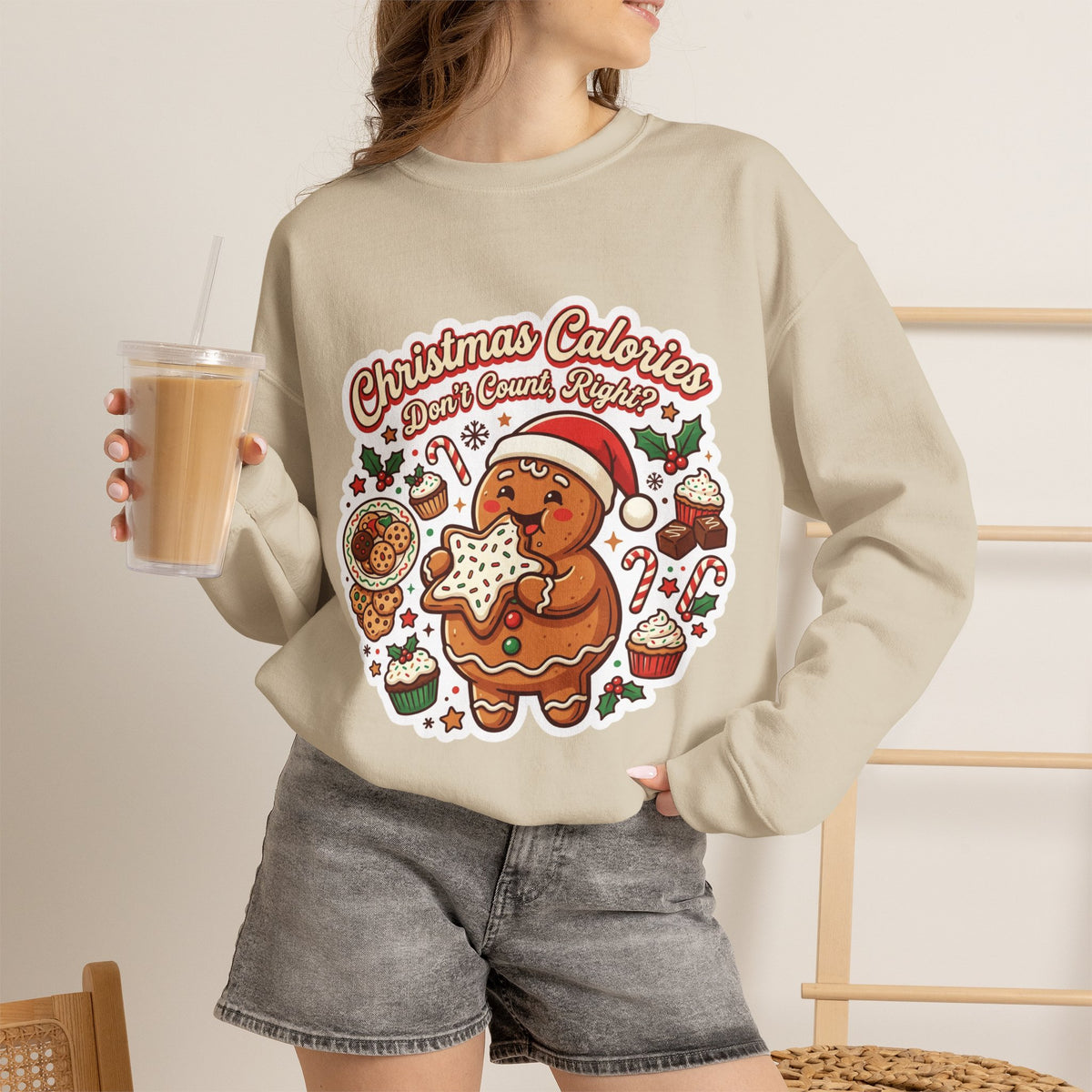 Christmas Calories Don't Count, Right? Crewneck Sweatshirt