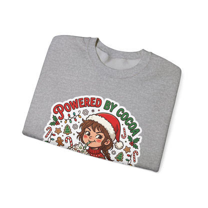Powered by Cocoa & Questionable Decisions Christmas Crewneck Sweatshirt