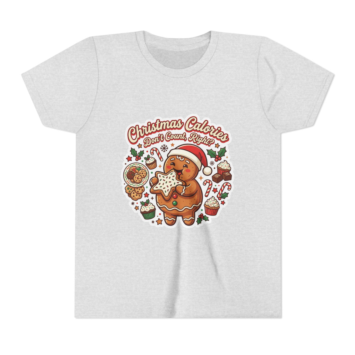 Christmas Calories Don't Count, Right? Kids T-Shirt