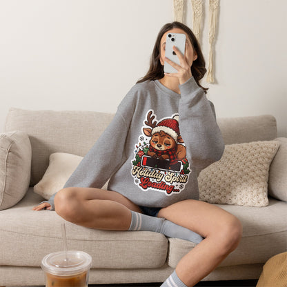 Holiday Spirit Loading Christmas Crewneck Sweatshirt