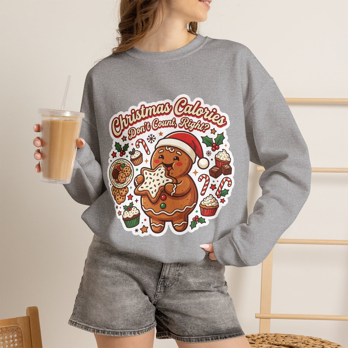 Christmas Calories Don't Count, Right? Crewneck Sweatshirt