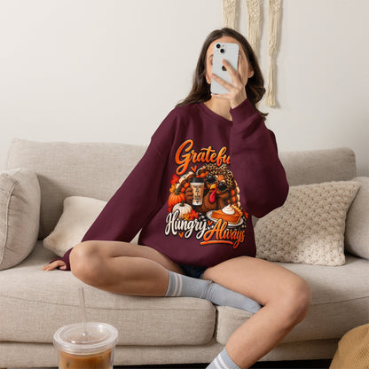 Grateful-ish, Hungry Always Thanksgiving Crewneck Sweatshirt