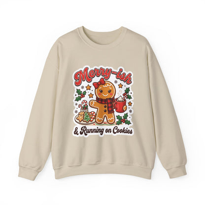 Merry-ish & Running on Cookies Christmas Crewneck Sweatshirt