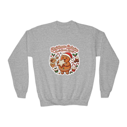Christmas Calories Don't Count, Right? Kids Sweatshirt