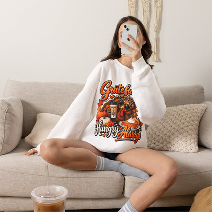 Grateful-ish, Hungry Always Thanksgiving Crewneck Sweatshirt